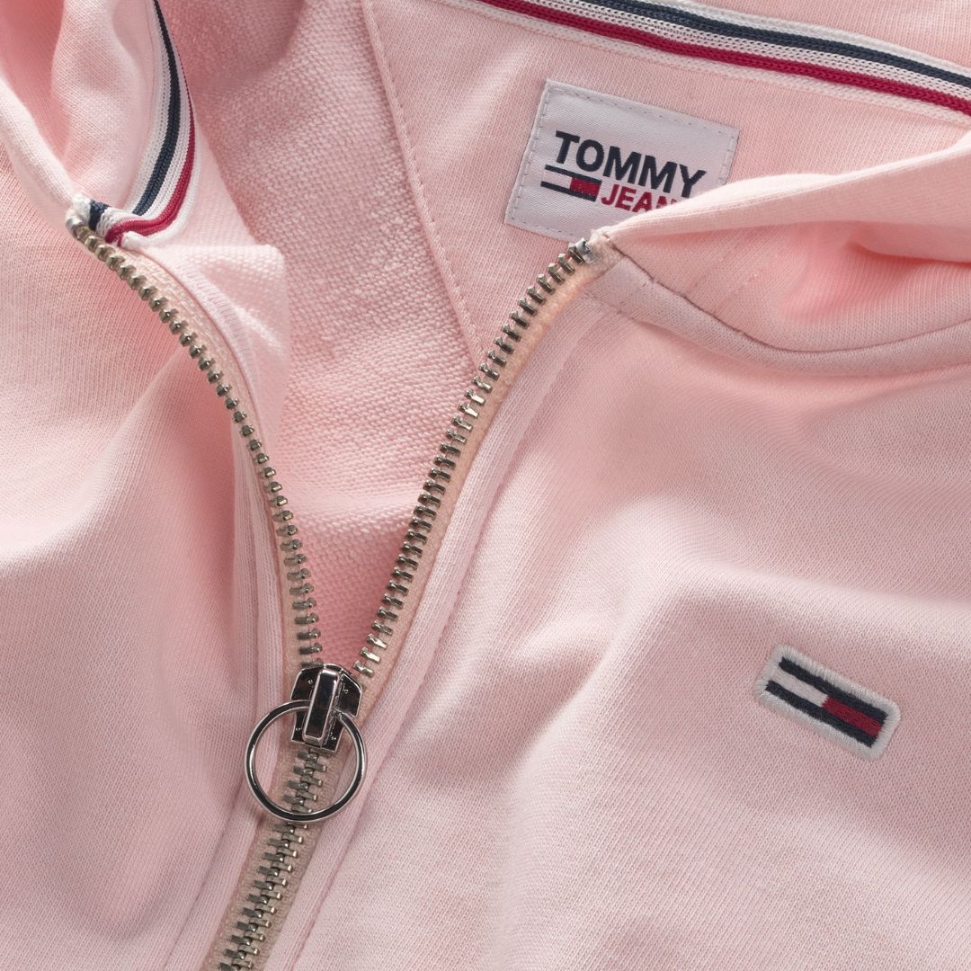 TOMMY JEANS Sudadera corta con capucha y cremallera